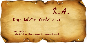 Kapitán Amázia névjegykártya